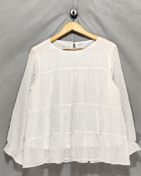 Thrift Queen White For Women Crop Top XL