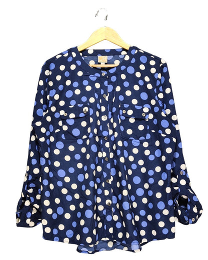 JM Collection Blue  For Women Crop Top XL