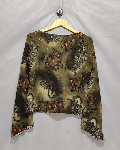 A LA UNE Green  For Women Crop Top L