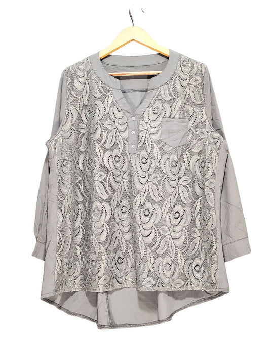 Thrift Queen Gray For Women Crop Top XXL