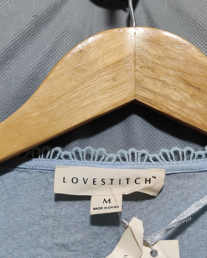 Love Stitch Blue For Women Crop Top M