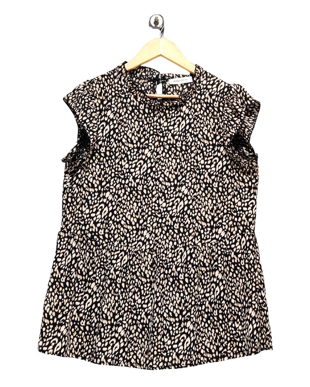 Angashion Black For Women Crop Top L