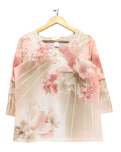 Alfred Dunner Cream For Women Crop Top S