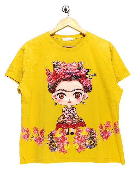 Sister Fashion Yellow For Women Crop Top 3X Large