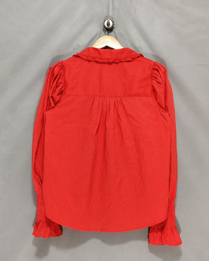 SSYS The Label Red Colour For Women Top Shirt S