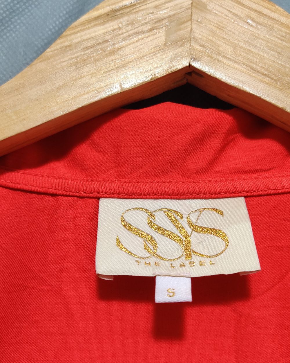 SSYS The Label Red Colour For Women Top Shirt S
