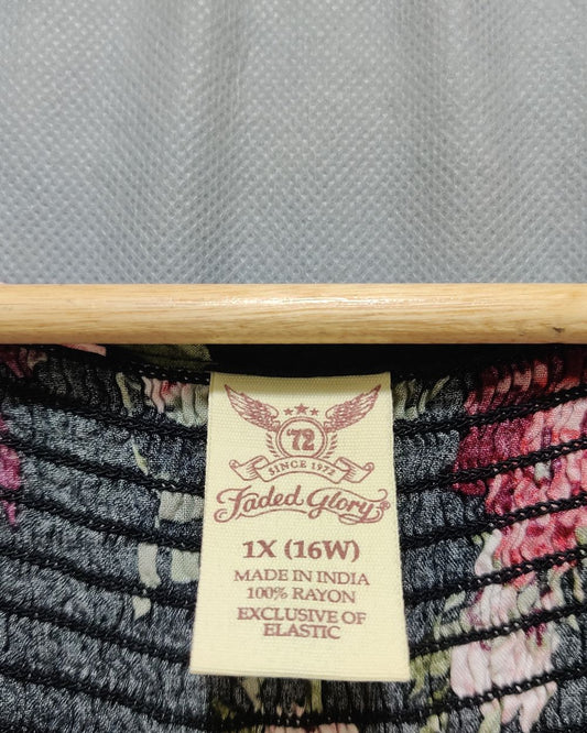 Faded Glory Black For Women Top L