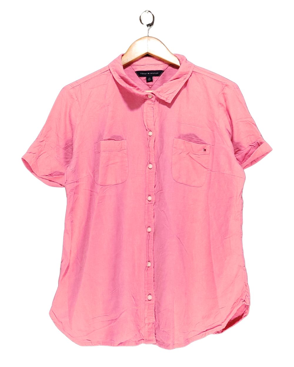 Tommy Hilfiger Pink Colour For Women Top Shirt L