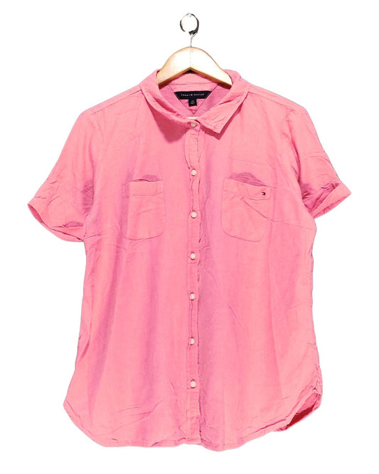 Tommy Hilfiger Pink Colour For Women Top Shirt L