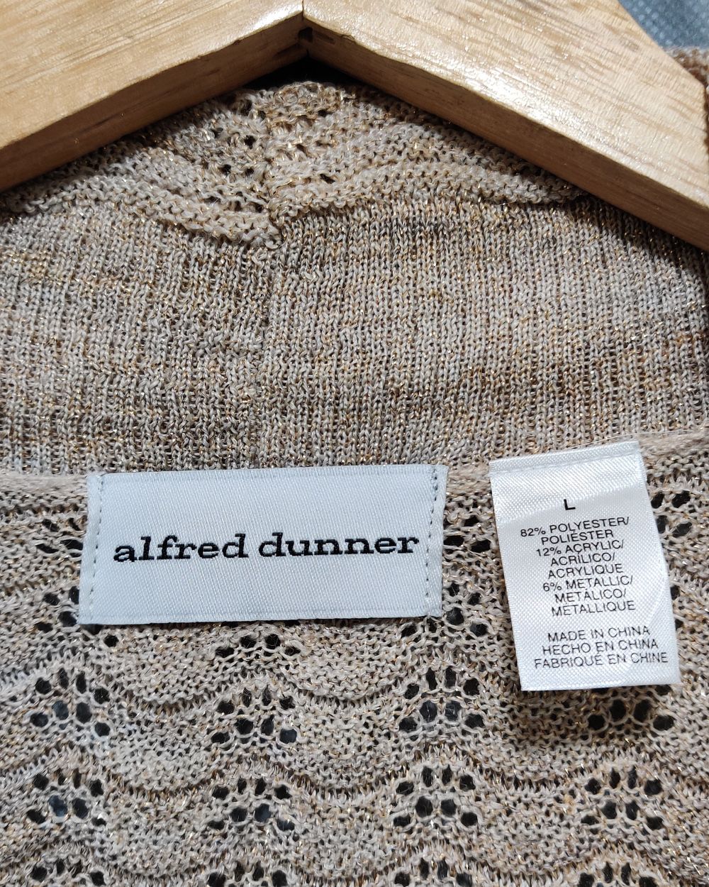 Alfred Dunner Cream For Women Sweater L