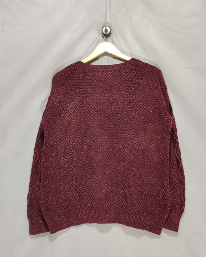 Time And Tru Maroon For Women Sweater M