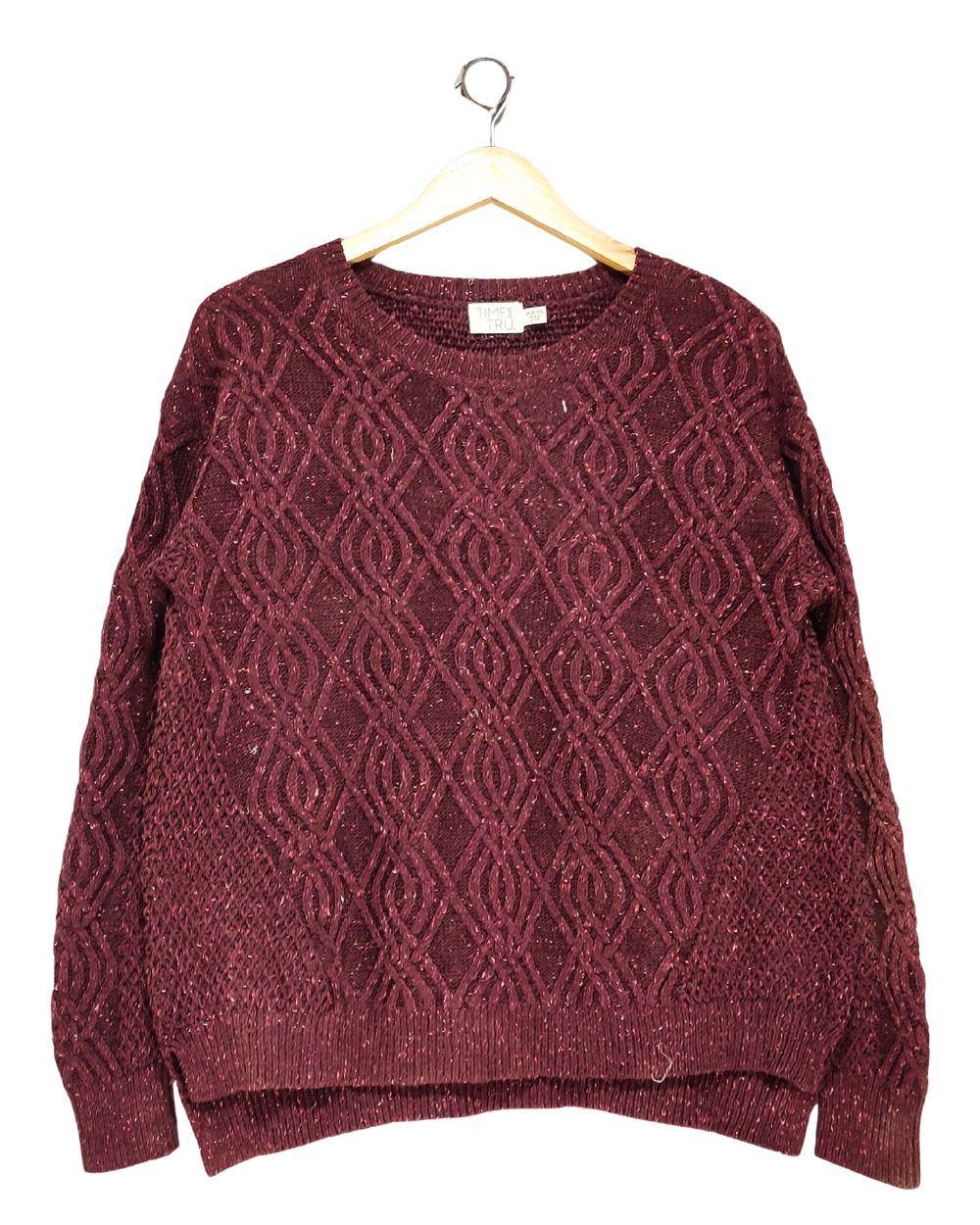 Time And Tru Maroon For Women Sweater M