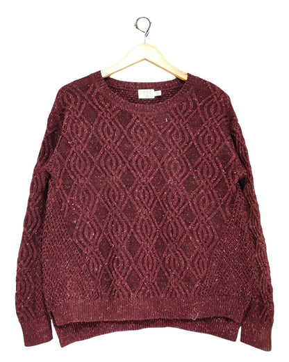 Time And Tru Maroon For Women Sweater M
