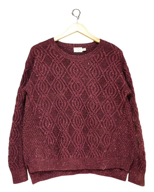 Time And Tru Maroon For Women Sweater M