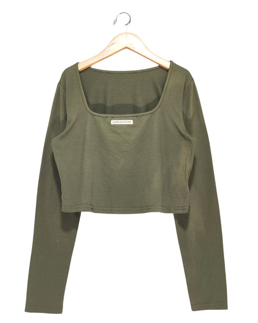 Line In Nature Blue For Women Crop Top M