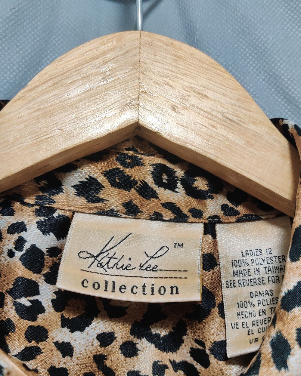 Kathie Lee Leopard Print For Women Top Shirt L