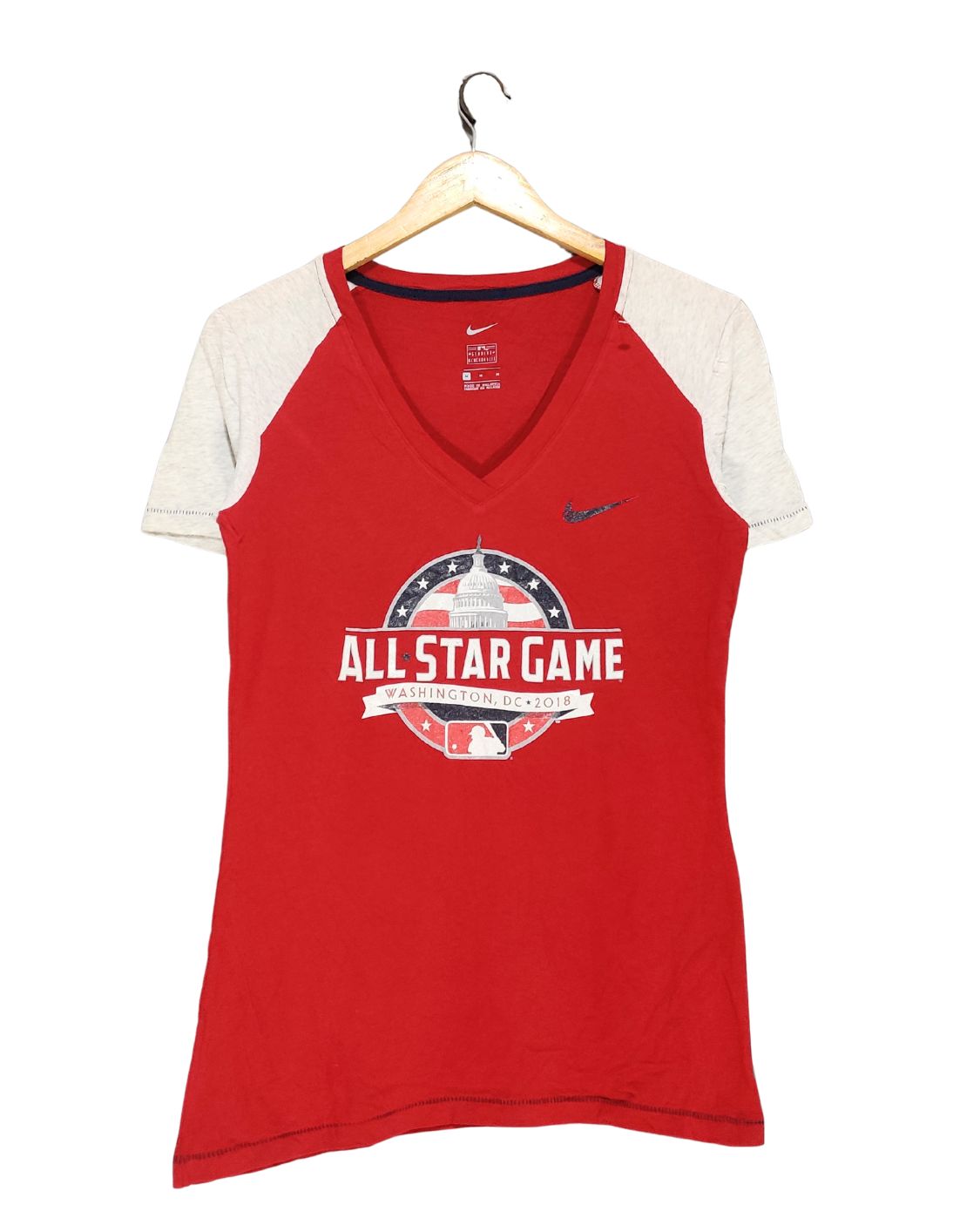 Nike Red Cotton T Shirt For Women M