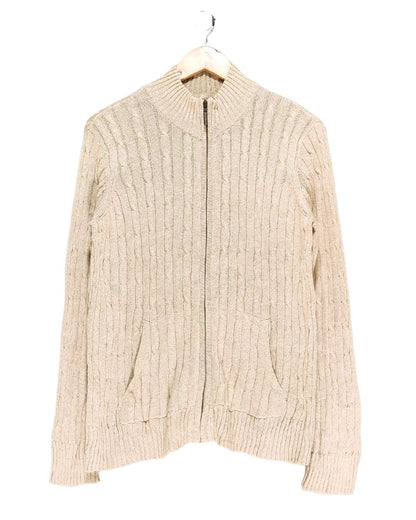 Croft & Barrow Cream Zipper For Women M