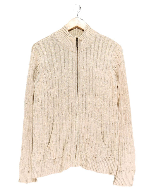 Croft & Barrow Cream Zipper For Women M