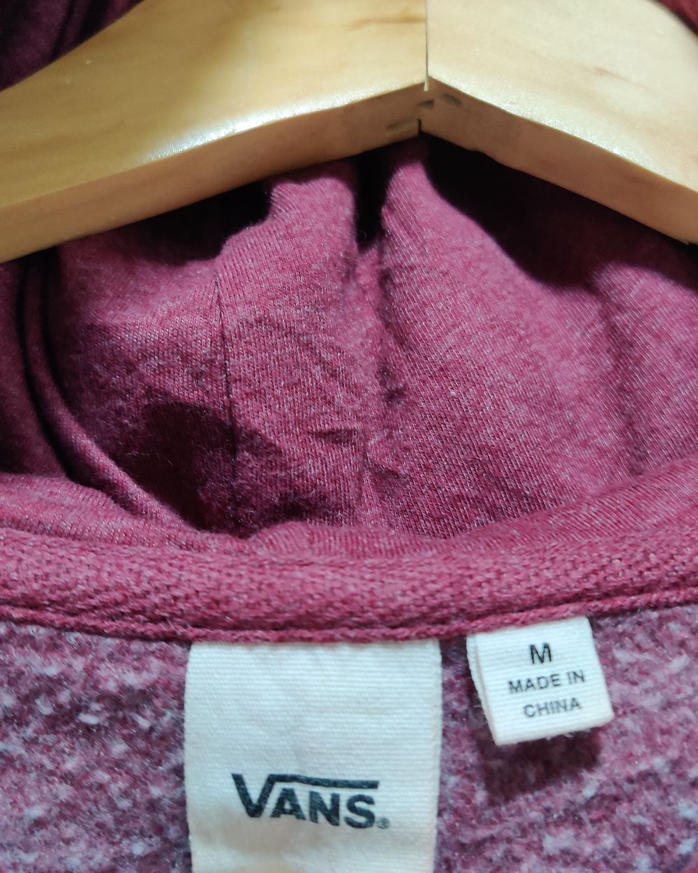 Vans Maroon Hoodie For Women M