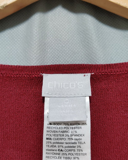 Chico's Maroon Sweater For Women S