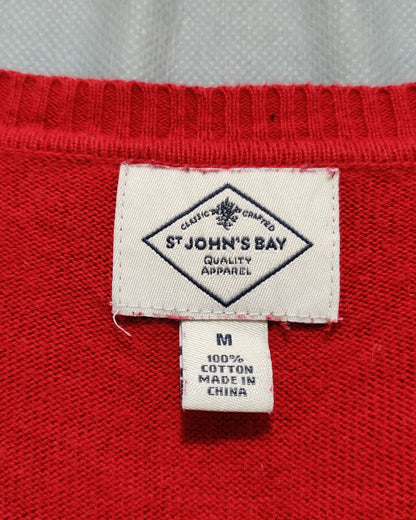 St John's Bay Red Sweater For Women M
