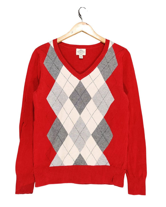 St John's Bay Red Sweater For Women M