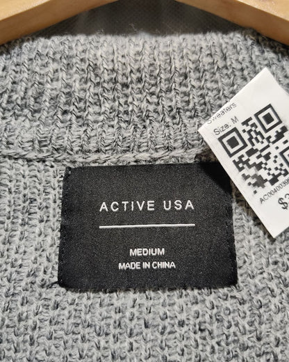 Active USA Gray Long Coat For Women M