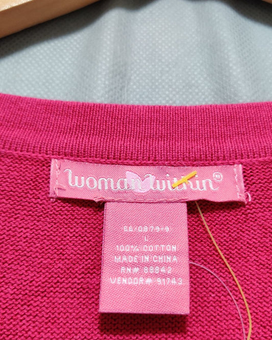 Woman Within Pink Sweater For Women L