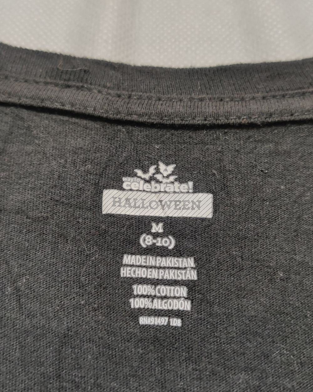 Halloween Black Cotton T Shirt For Women Medium