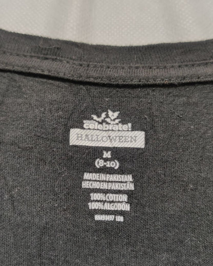 Halloween Black Cotton T Shirt For Women Medium