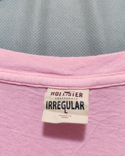 Hollister Pink Cotton T Shirt For Women L