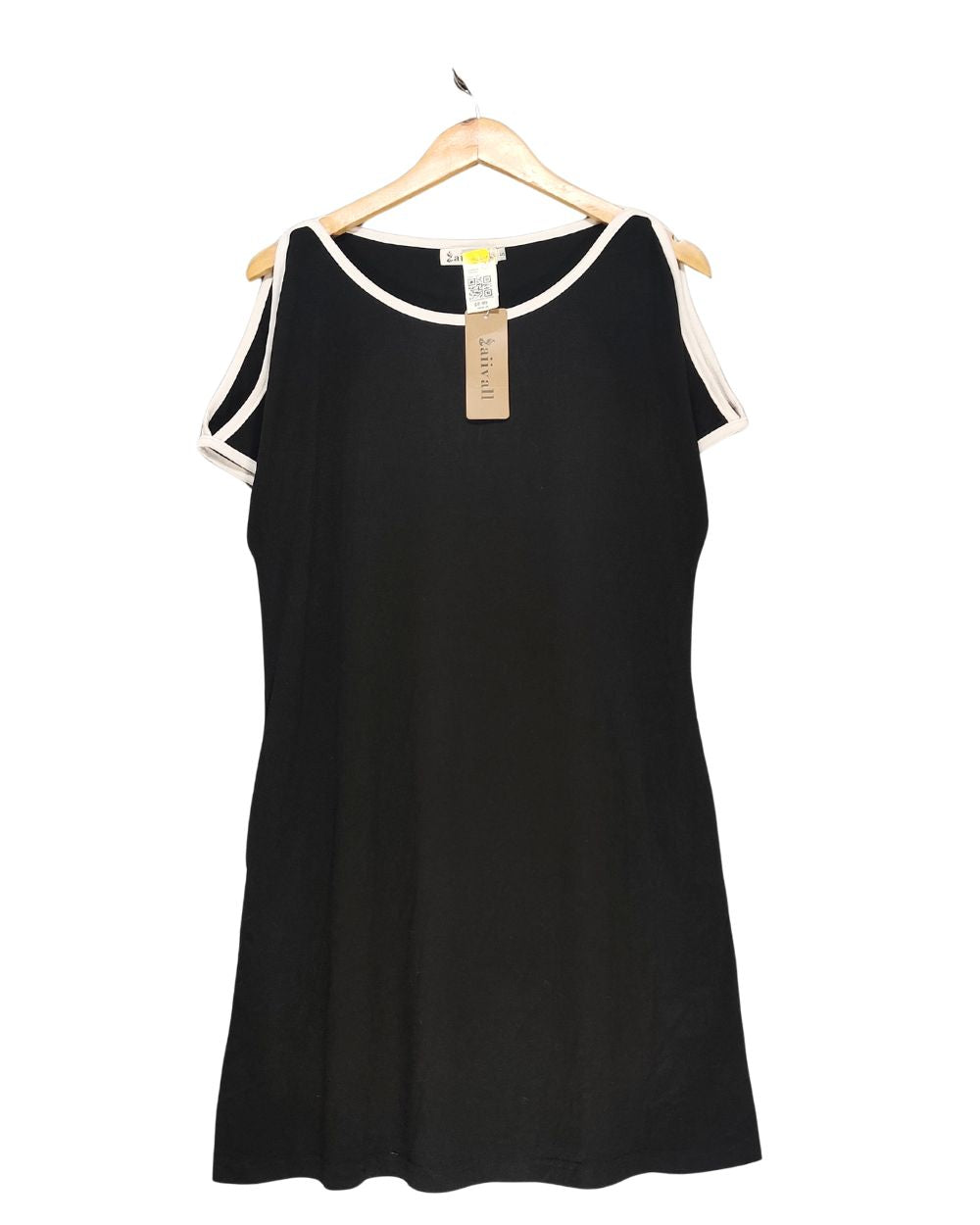 Aiiv All Black Cotton T Shirt For Women S