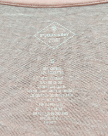 St John's Bay Pink Cotton T Shirt For Women S