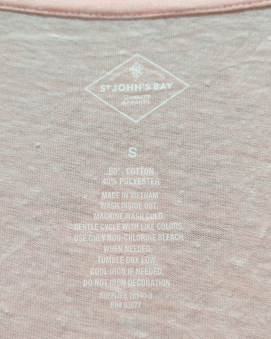 St John's Bay Pink Cotton T Shirt For Women S