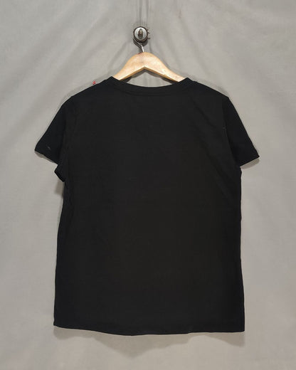 BB Dakota Black Cotton T Shirt For Women Medium