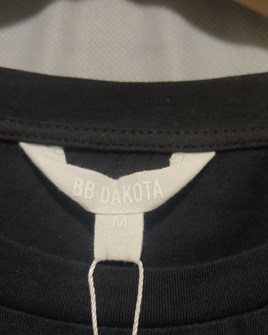 BB Dakota Black Cotton T Shirt For Women Medium
