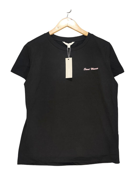 BB Dakota Black Cotton T Shirt For Women Medium