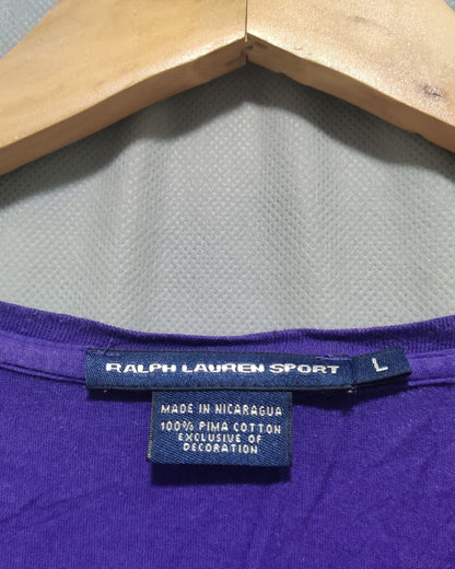 Polo Ralph Lauren Purple Cotton T Shirt For Women L