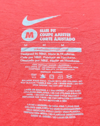 Nike Red Cotton T Shirt For Women M