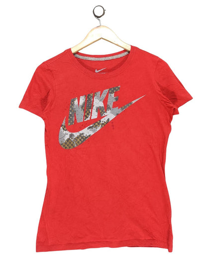 Nike Red Cotton T Shirt For Women M