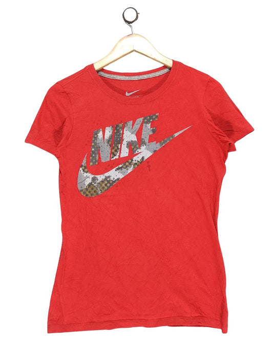 Nike Red Cotton T Shirt For Women M