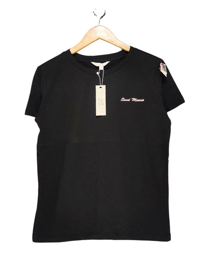 BB Dakota Black Cotton T Shirt For Women M