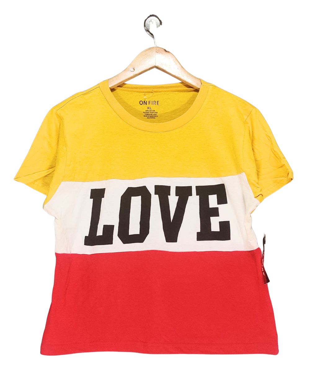 No Fire Multi Cotton T Shirt For Women XL