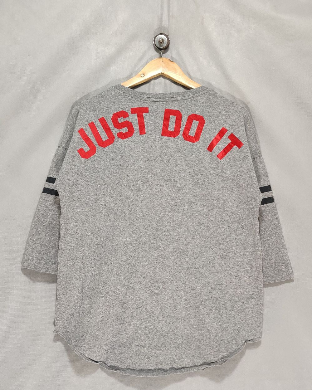 Nike Gray Cotton T Shirt For Women M
