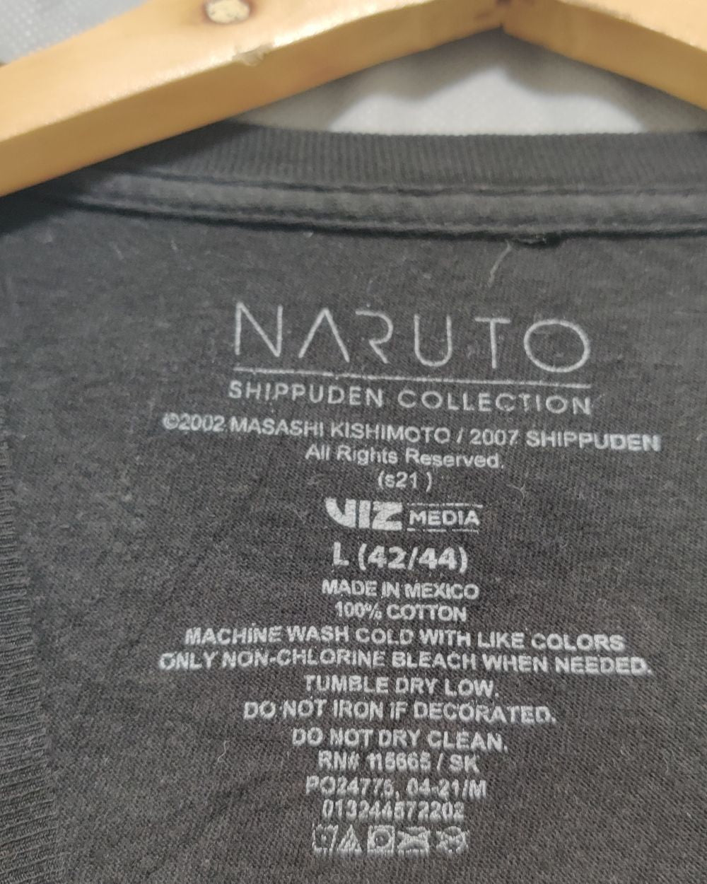 Naruto Black Cotton T Shirt For Women L
