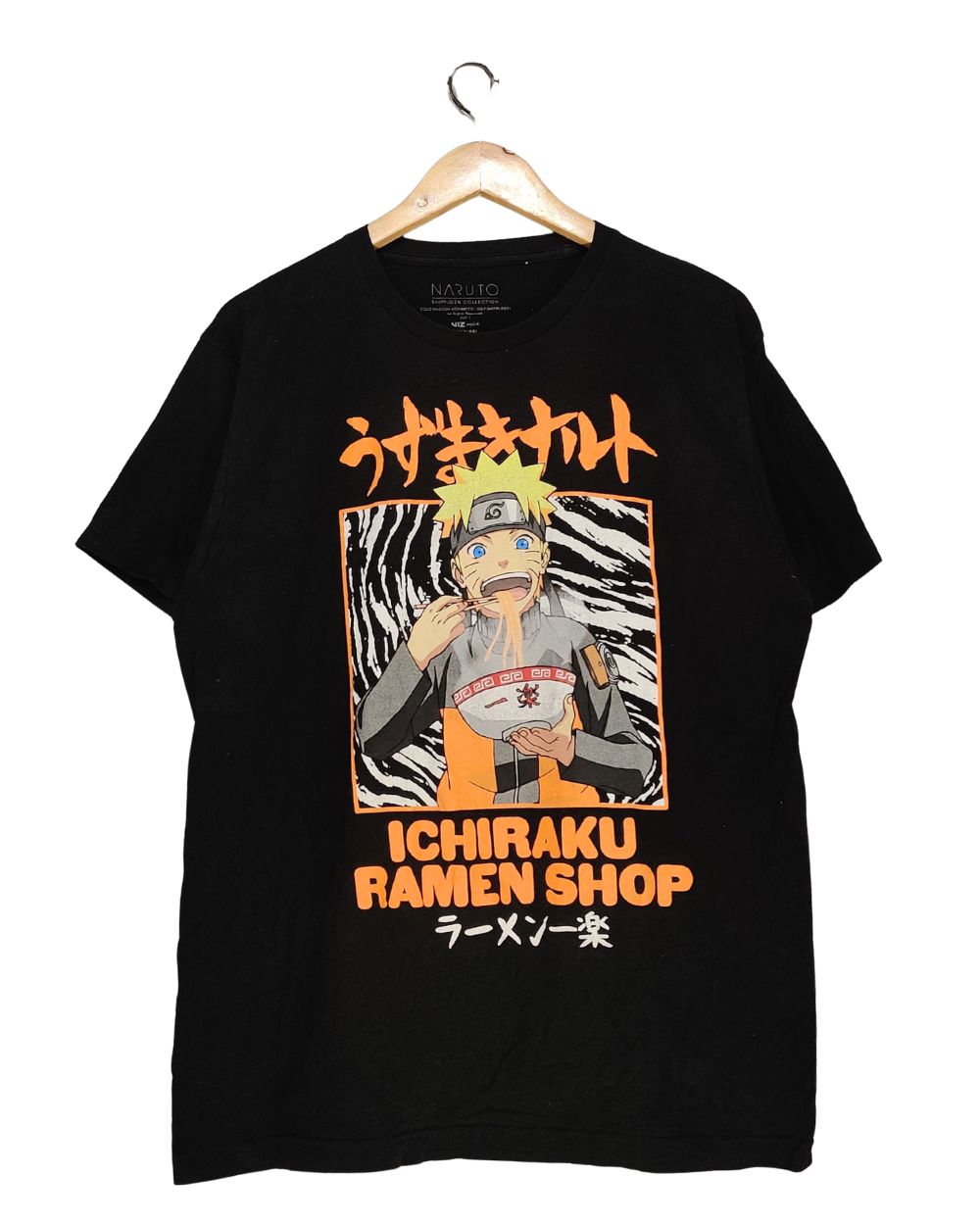 Naruto Black Cotton T Shirt For Women L