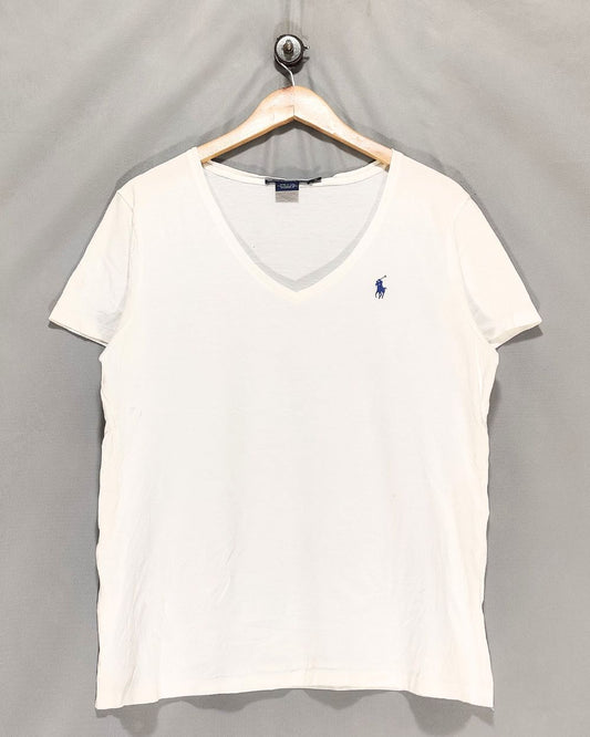 Polo Ralph Lauren White Cotton T Shirt For Women XL