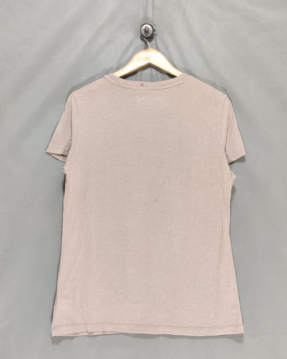 Classic Crew Maroon Cotton T Shirt For Women XL