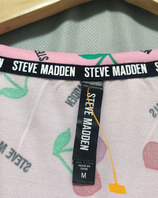 Steve Madden Pink Cotton T Shirt For Women M